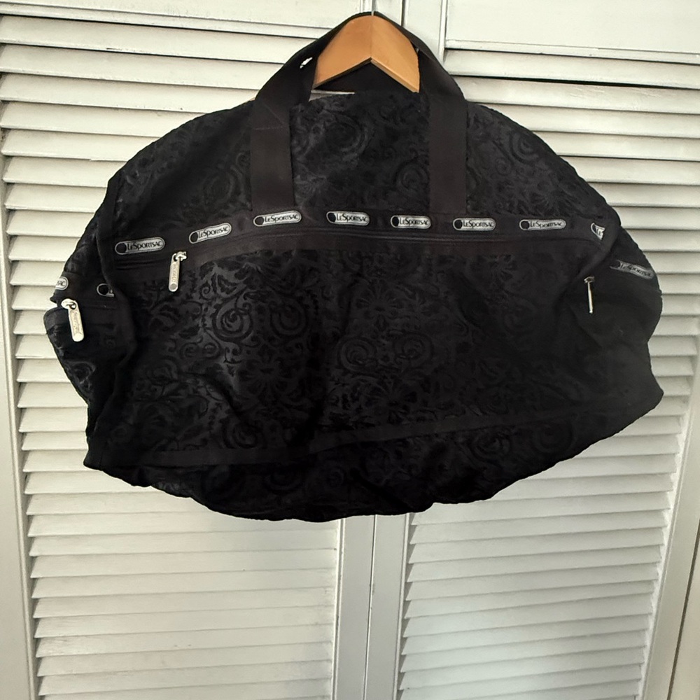 LeSportsac Black Patterned Travel Bag